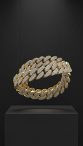 20mm by 18” Champagne Ice  Standard Moissanite Chain
