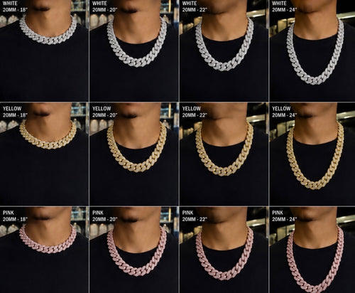 20mm by 18” Moissanite Chain